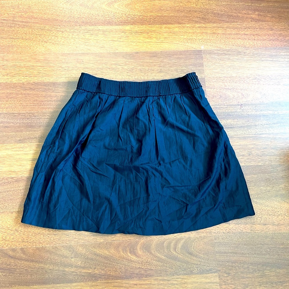Saks Fifth Avenue Black Silk Cotton Skirt holidays XS
